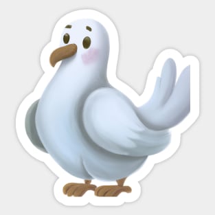 Cute Dove Drawing Sticker